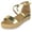 Gold, variant on Women Espadrille Wedge Heels Sandals Open Peep Toe Platform Flatform Ankle Strap CANDIDE-9 Gold 7.5