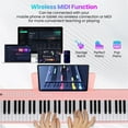 thumbnail image 3 of Kadyn Piano,Keyboard Piano,88 Key Foldable Electric Keyboard Piano with Wireless MIDI and Dual Speakers-Pink, 3 of 9