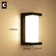 thumbnail image 3 of Lámpara de pared LED E27 para exteriores, 12 W, 24 W, moderna, resistente al agua, con marco de aluminio, para porche, jardín, balcón, iluminación exterior, 85-265 V, 3 of 5