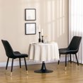thumbnail image 2 of HOMCOM Dining Chairs Set of 2, PU Leather Upholstered Kitchen Chair, Black, 2 of 10