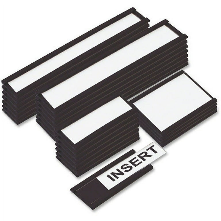 MasterVision Black Magnetic Data Cards - Support 1.75 MasterVision Black Magnetic Data Cards - Support 1.75