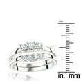 thumbnail image 3 of Ladies 18K Natural Diamond Three Stones Engagement Ring Set For Her (White Gold Size 4.5), 3 of 3