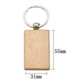 thumbnail image 5 of 24 Piezas de Madera en Blanco Rectangular Etiquetas Llaveros de Madera para Manualidades DIY, 5 of 5