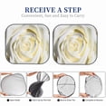 thumbnail image 6 of Haiem White Rose Car Windshield Sun Shade (2 Pieces) Foldable Windshield Sun Shade Car Accessories for Truck SUV Pickup-Large, 6 of 7