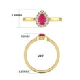 thumbnail image 4 of Round and Pear Cut Natural Ruby Gemstone Ring in 14K Yellow Gold (Size: 8.5), 4 of 6