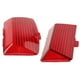 thumbnail image 2 of 2 piezas de cubierta de lente de lámpara delantera y trasera, puntas de guardabarros, guardabarros para cicleta, compatible con Glide Rojo, 2 of 4