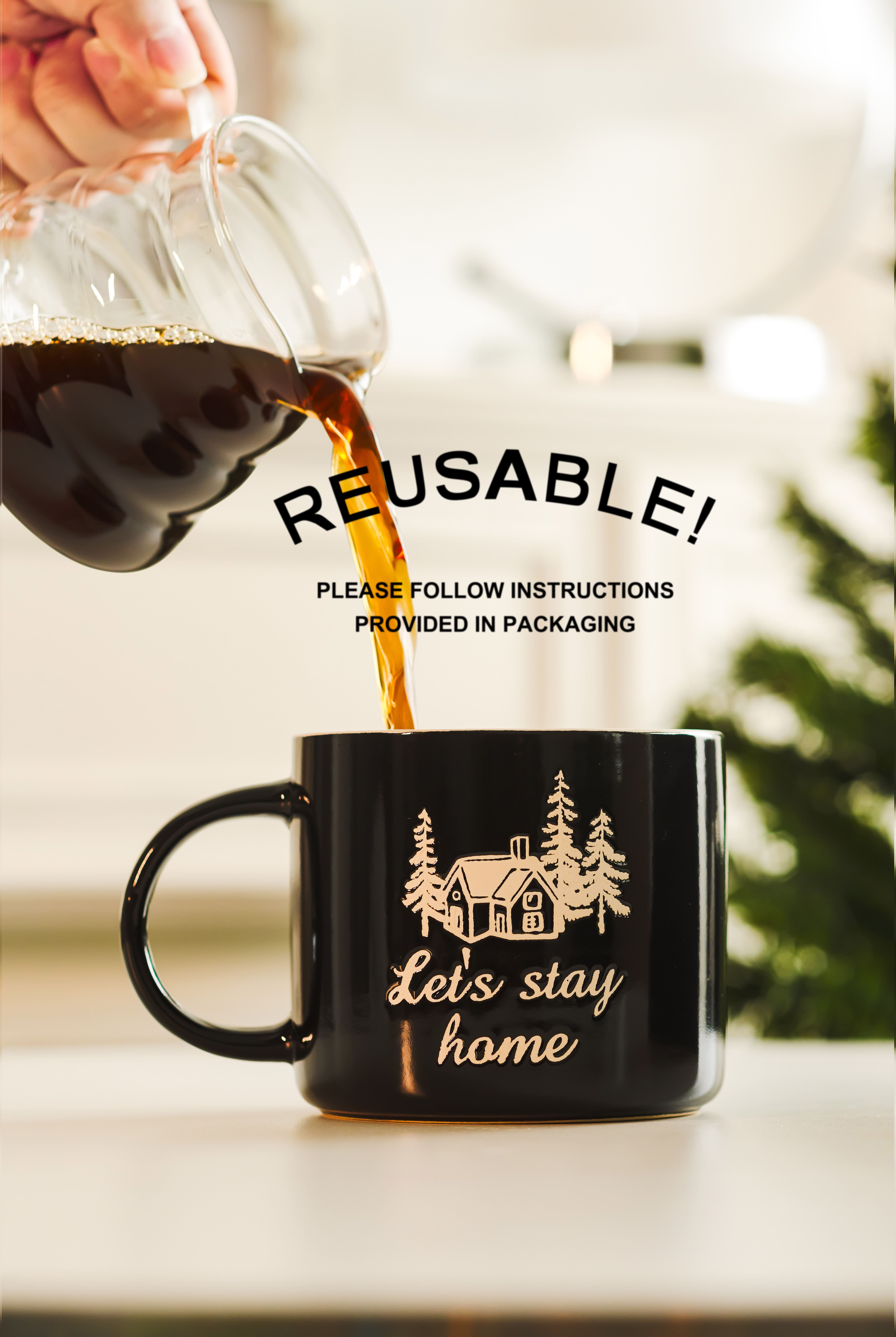 Mainstays 2-Wick 13-ounce Reusable Home Holiday Coffee Mug Scented Candle, Cozy Comfort