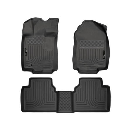 Husky Liners 98361 Weatherbeater Floor Mats Fit 2006 Lincoln Zephyr, 2010-2012 Ford Fusion, Lincoln MKZ, 2010-2011 Mercury Milan (FWD) - Front/2nd Seat - Black