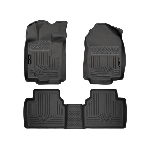 Husky Liners 98361 Weatherbeater Floor Mats Fit 2006 Lincoln Zephyr, 2010-2012 Ford Fusion, Lincoln MKZ, 2010-2011 Mercury Milan (FWD) - Front/2nd Seat - Black