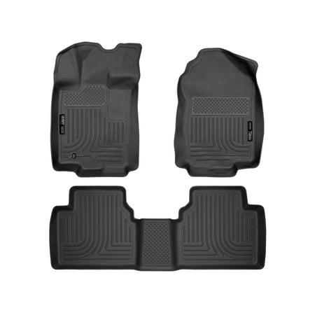 Husky Liners 98361 WeatherBeater Front & Second Seat Floor Liners - 3 Piece Fits 06 Lincoln Zephyr, 10-11 Mercury Milan, 10-12 Ford Fusion, MKZ