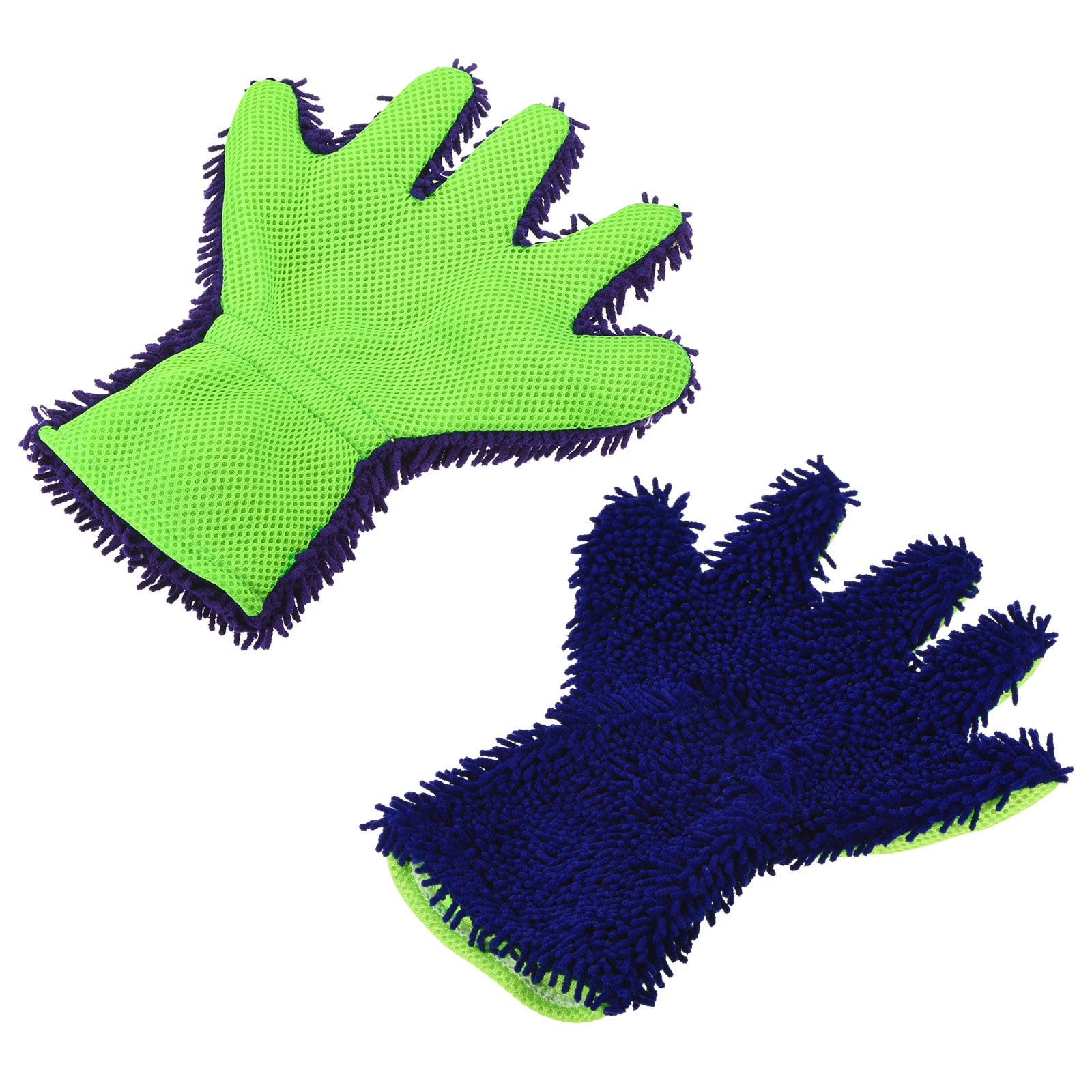 Uxcell Double Sided Chenille Dusting Mitten Microfiber Cleaning Gloves