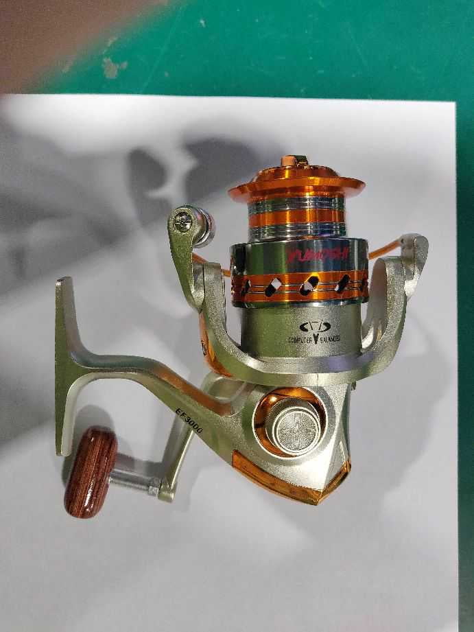 Spinning Fishing Reel EF500-EF7000 12BB Metal Spool Folding Arm Left Right 5.2:1