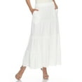 thumbnail image 3 of White Mark Women’s Tiered Maxi Skirt, 3 of 8