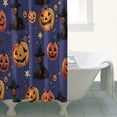 thumbnail image 4 of Magical Pumpkin Castle Halloween Pattern Shower Curtain 36"x72" ,Bathroom Decorative Shower Curtains Set with 12 Hooks,Modern Waterproof Washable Shower Curtain, 4 of 6