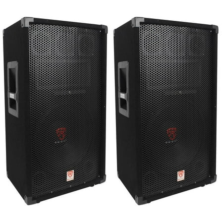 (2) Rockville RSG12 12” 3-Way 1000 Watt 8-Ohm Passive DJ/Pro Audio PA Speaker