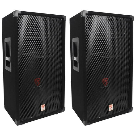 (2) Rockville RSG12 12” 3-Way 1000 Watt 8-Ohm Passive DJ/Pro Audio PA Speaker