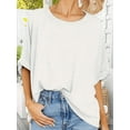 thumbnail image 2 of Women Cotton T-Shirt Summer Casual Loose Fit Short Sleeve Top, 2 of 4