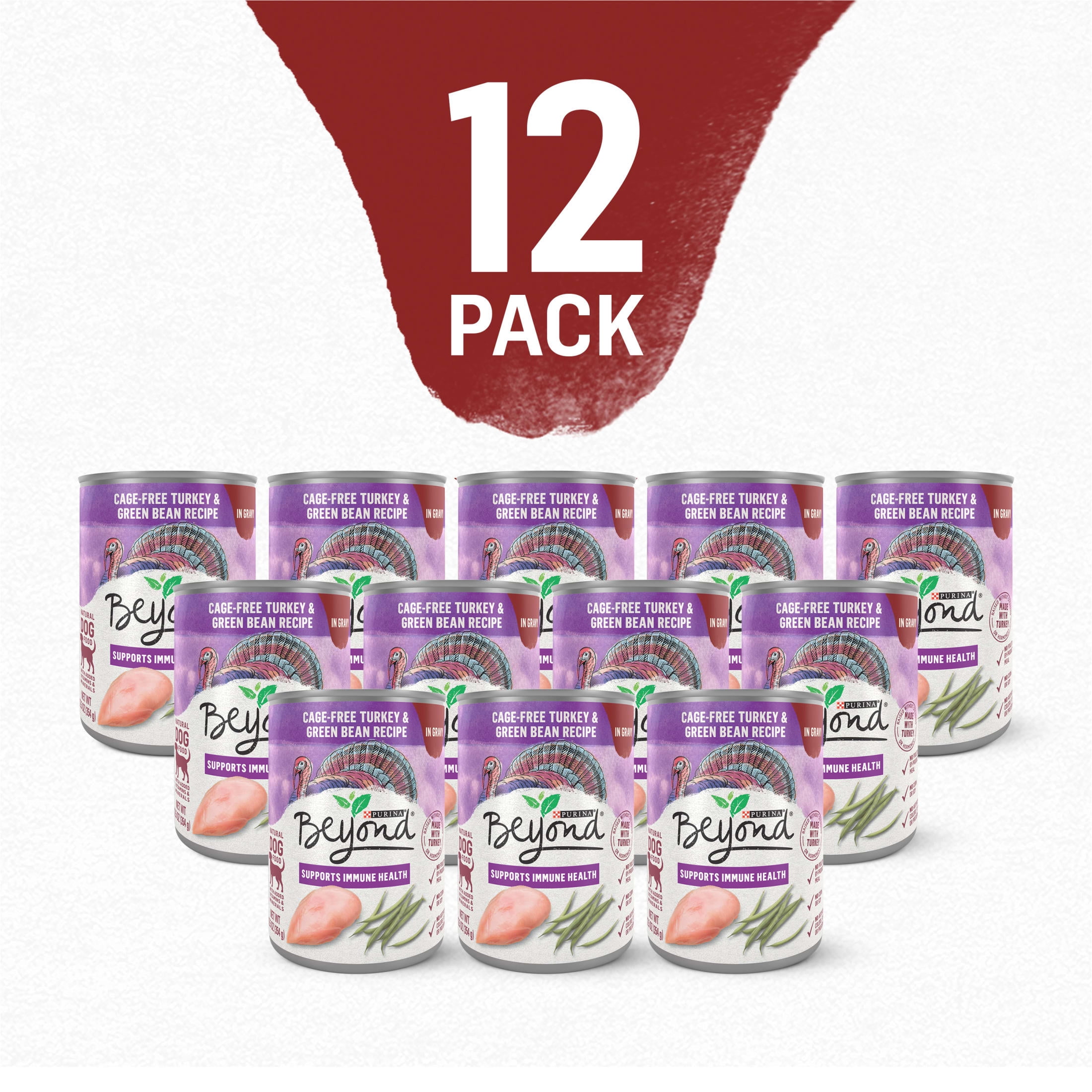 Purina Beyond Immune Health Wet Dog Food Natural Soft Turkey & Green Bean, 12.5 oz Can