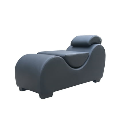 3 Piece Leather Chaise - Kingway Faux Leather Yoga & Stretch Relax Chaise Black