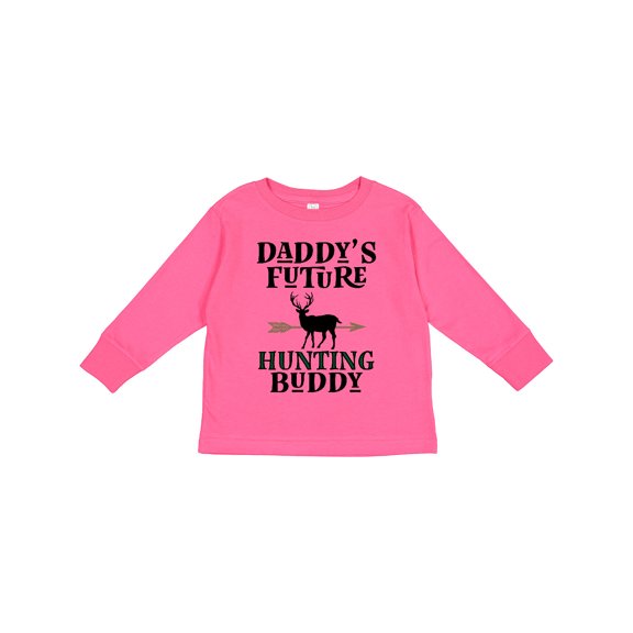 Inktastic Daddy Future Hunting Buddy Boys or Girls Long Sleeve Toddler T-Shirt