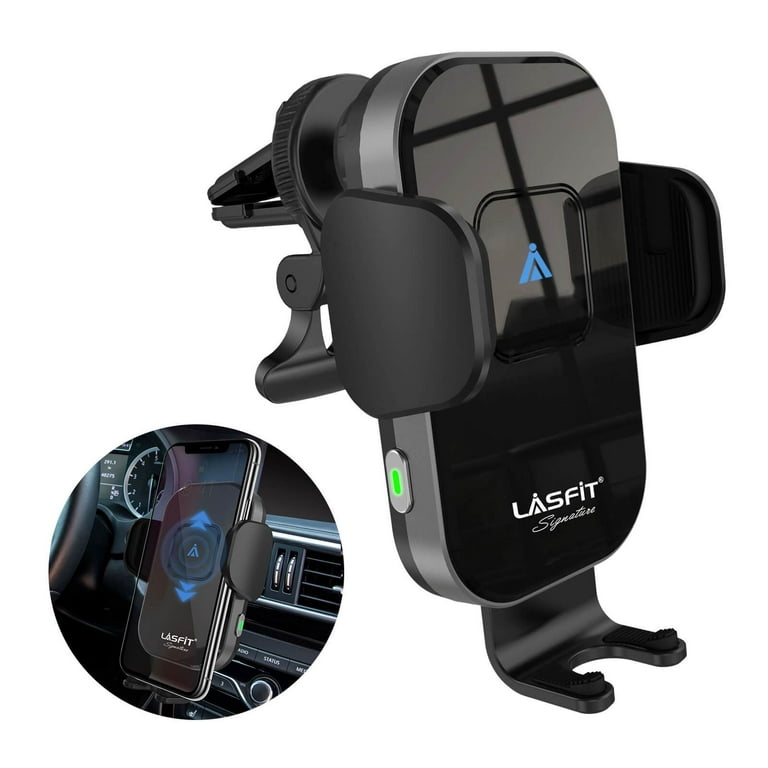 Lasfit Wireless Car Fast Charger Mount, Qi Fast Charging Auto