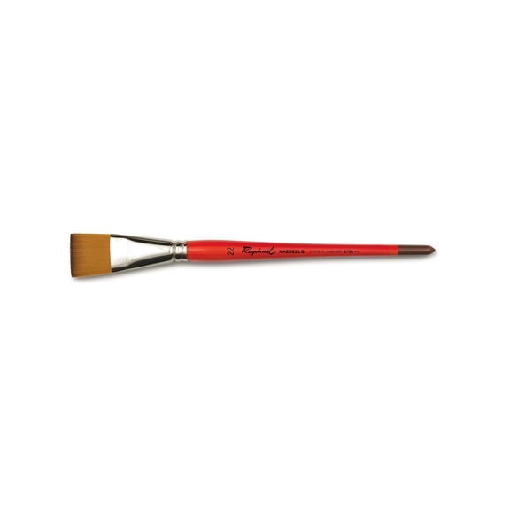 Raphael Kaerell Synthetic Short Handle Watercolor Brush, Flat, 22