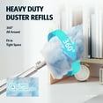 thumbnail image 4 of Duster Refills 360° for 20 pcs & 5.5FT Extension Handle Featuring 5x Powerful Dust Removal Disposable Feather Duster Multi Surface Refills Super Efficient Duster Kit Compatible with D, 4 of 8