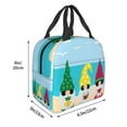 thumbnail image 3 of Salouo Gnomes On The Beach for Unisex Lunch Bag Leakproof Lunch Tote Large Capacity Reusable Insulated Lunch Box Cooler Lunch Container for Work/Office/Picnic/Travel-Black, 3 of 8
