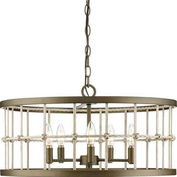 P400320-161-Progress Lighting-Lattimore - 5 Light Chandelier In Coastal Style-11.5 Inches Tall and 22 Inches Wide     -Traditional Installation