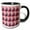 Black/White, variant on 3drose, Mid-century Pink Kitsch Op Art Christmas Tree Pattern, 11oz Two-tone Green Mug