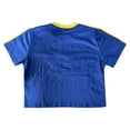 thumbnail image 5 of EliteGoogv Women T-Shirt Football Girls Fans Brasil Print Crew Neck Short Sleeve Contrast Trim Slim Fit Crop Top Retro Streetwear Sporty Fashion Tops,Blue,M, 5 of 5