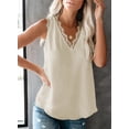 thumbnail image 2 of HOTAPEI Tank Tops for Women V Neck Summer Sleeveless Shirts Lace Trim Casual Tops Basic Tank Top Blouse, 2 of 6