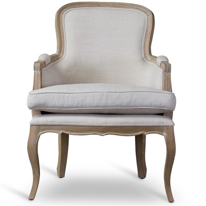 Baxton Studio Napoleon Traditional French Accent Chair, Oak Walmart