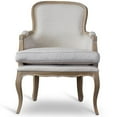 thumbnail image 1 of Baxton Studio Napoleon Chaise d'Appoint en Blanc et Marron, 1 of 7