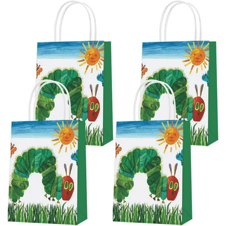 KGNZUIZIU 16 Pack PresNok The Very Hungry Caterpillar Party Gift Bags, Themed Party Gift Bags, Perfect for Birthday Occasion
