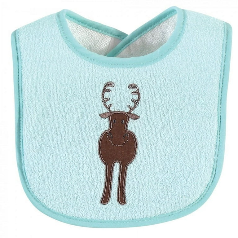 Hudson Baby Unisex Baby Cotton Terry Drooler Bibs with Fiber