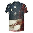 thumbnail image 4 of cllios Men's 4th of July Shirts American Flag Graphic Tees Big & Tall Patriotic Distressed Star Print Short Sleeve T-Shirts Summer Holiday Gifts for Men, 4 of 5