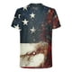 thumbnail image 4 of Tops para hombre, blusas y camisas de manga corta con cuello redondo para hombre, camiseta con cuello redondo y estampado para hombre, blusa informal de poliéster de manga corta a la moda para hombre., 4 of 5