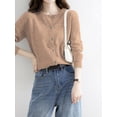 thumbnail image 4 of Womens Long Sleeve Button Up Knit Cardigan Light-Bodied 2026 Crewneck Button Down Sweaters for Women XXL, 4 of 7