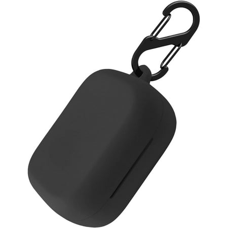 Silicone Case Compatible with Skullcandy Grind Fuel, Protective Cover with Carabiner (Black)