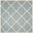 thumbnail image 1 of Safavieh Chatham 5' Square Hand Tufted Wool Rug in Blue and Ivory, 1 of 3