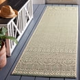 thumbnail image 2 of Safavieh Courtyard Naomi Geometric Indoor/Outdoor Runner Rug, Dark Green/Beige, 2'3" x 8', 2 of 11
