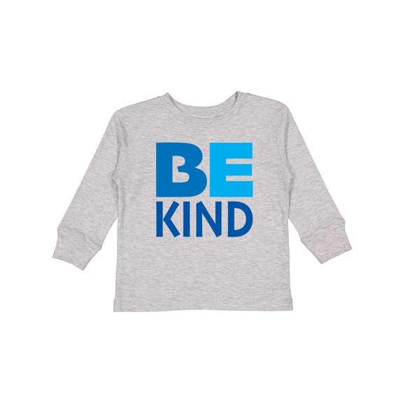 Inktastic Be Kind Logo in Blue Boys or Girls Long Sleeve Toddler T-Shirt