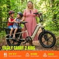 thumbnail image 6 of SISIGAD Electric Bike for Adults, Peak 1500W Motor, E Mountain Bike, 20'' Fat Tire Ebike, Fast Cargo Ebikes, Electric Bicycle 48V/15Ah UL2849, 6 of 8