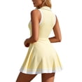 thumbnail image 6 of MDUKONU Cute Golf Tennis Dress Workout Athletic Dresses for Women with Shorts Pockets 2 Piece Sets Outfits Summer Clothes Size: M Light Yellow, 6 of 8