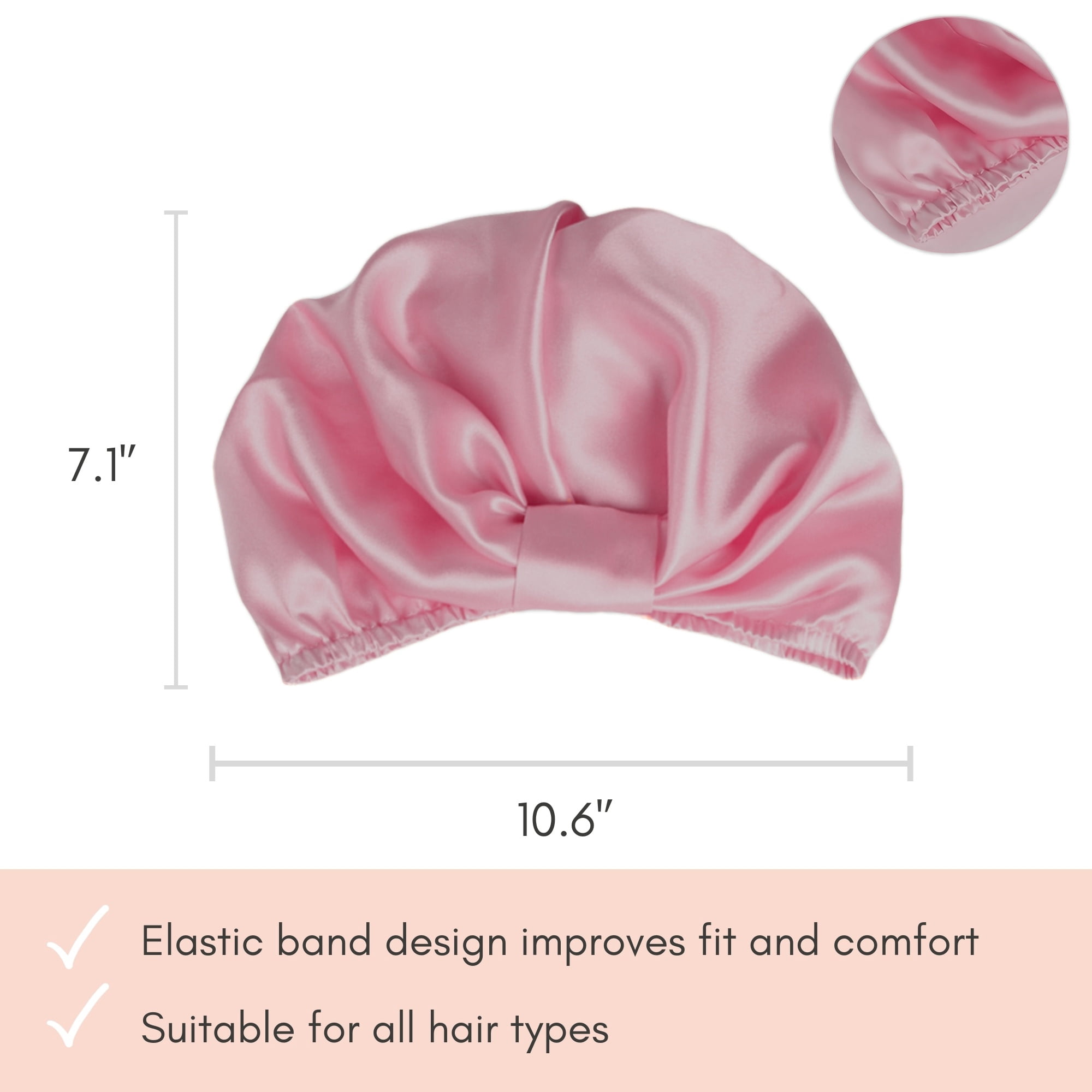 SusanSilk Premium Mulberry Silk Bonnet, Sleep Cap, Shower Cap - Breathable, Adjustable, Hair Protection