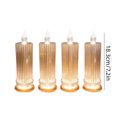 thumbnail image 3 of Luz De Una Vela Juego De 4 Velas Led De Cristal Con Luz Blanca Cálida Para Decoración Romántica De Dormitorio O Mesa, Transparentes Rkxzt, 3 of 7