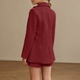 thumbnail image 6 of Vividxx Girls Outfit Set Girls Two Piece Button Down Long Sleeve Short Formal Outfit Kids Fashion Clothing Sets For Girls, 6 of 7