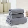 thumbnail image 4 of Velvet Spun Bath Towel Set – 3-Piece Highly Absorbent Towels for Spa, Gym, Bathroom (Soft, Multiple Colors), 4 of 7