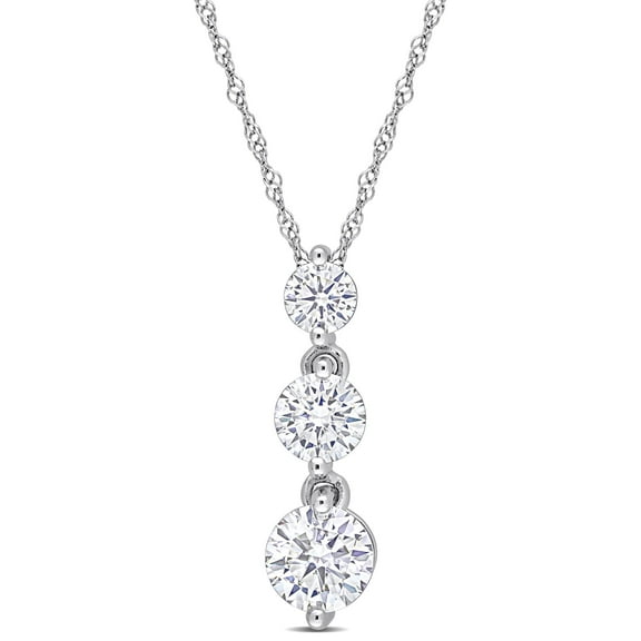 Everly Women's 1.4CT TGW Created Moissanite Sterling Silver Pendant